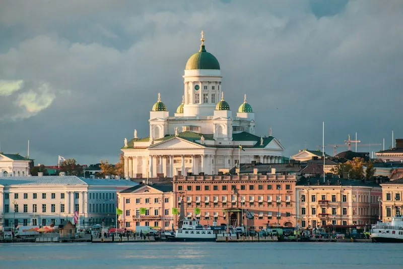 Helsinki cathedral and cityscape, Finland