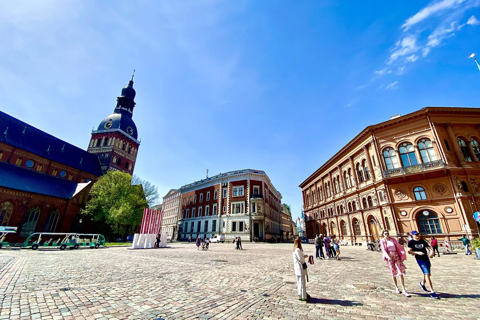 Dome Square in Riga Old Town, Latvia